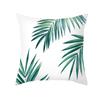Summer Small Fresh Green Plant Print Pillowcase Peach Skin Green Leaf Home Sofa Pillowcase Bedroom Cushion