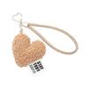 Cute Heart Shape Plush Wristlet Keychain Bag Pendant for Women Valentines Day Gift Coin Purse Backpack Bag Charm Gift