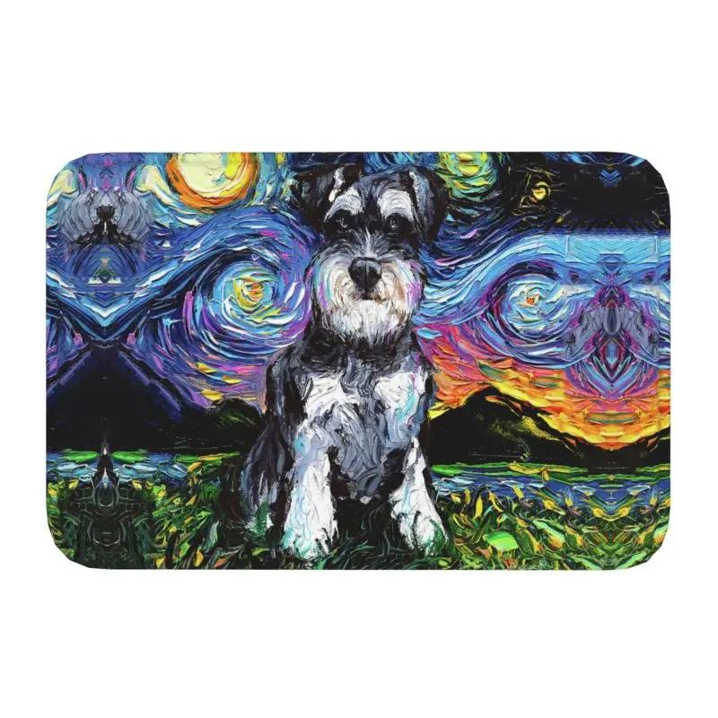 Custom Starry Night Dachshund Dog Doormat Anti-Slip Entrance Kitchen Bathroom Floor Door Mats Bedroom Balcony Carpet Rug