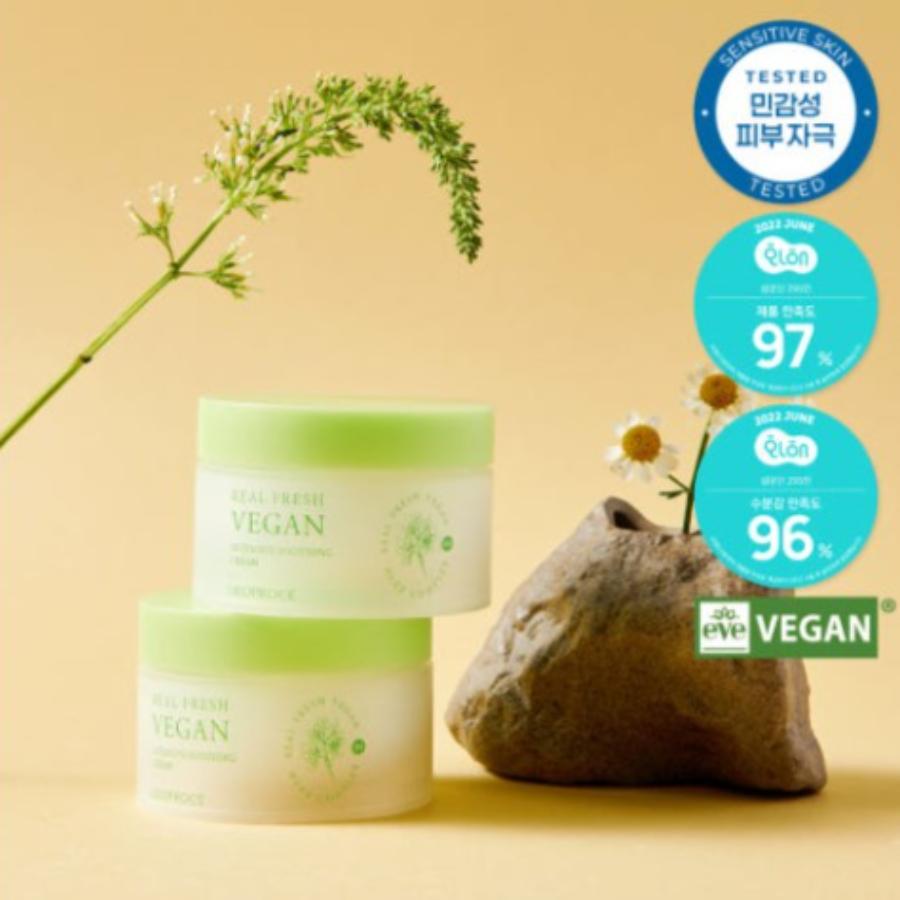 DEOPROCE Real Fresh Vegan Intensive Soothing Cream 100g