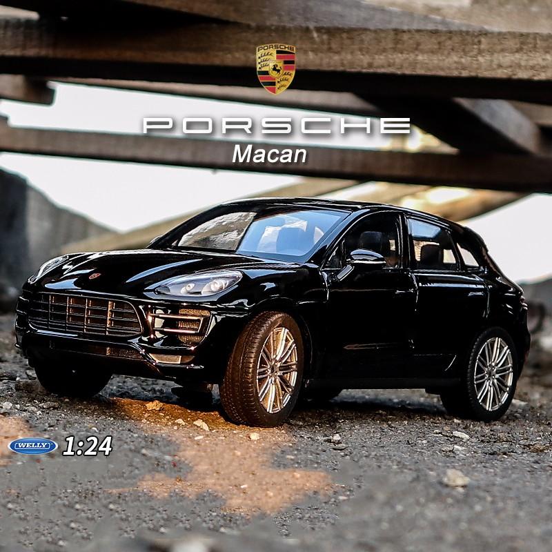 Welly 1/24 Porsche Macan Turbo SUV Alloy Car Model Diecasts Metal Toys Vehicles High Simulation Collection Series Childrens Gift