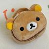 Cartoon Rilakkuma Bear Plush Toy Portable Makeup Bag Wash Bag Large Capacity CCD Storage Organizer Cute Soft Stuffed Animal Doll