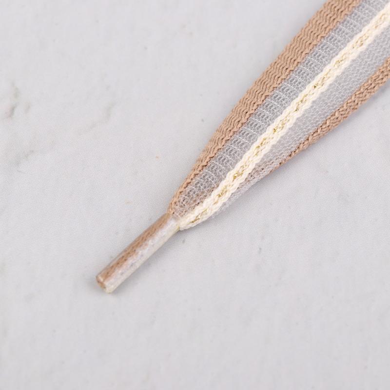 2Cm Bow Wide Flat Shoelaces Fish Silk Transparent Striped Shoelaces Sneaker Black Sport Training Shoes Casual Shoes Laces