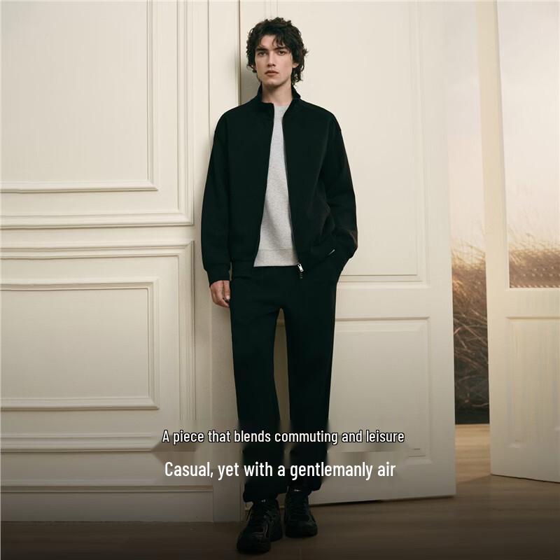 Giordano G+ Men's Embroidered Stand-up Collar 7A Anti-bacterial Sweatshirt Jacket