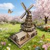 Windmill 3D Wooden Puzzle Miniature Kit DO-IT-YOURSELF Imaginative Present Home Decor Household Item Unique Present