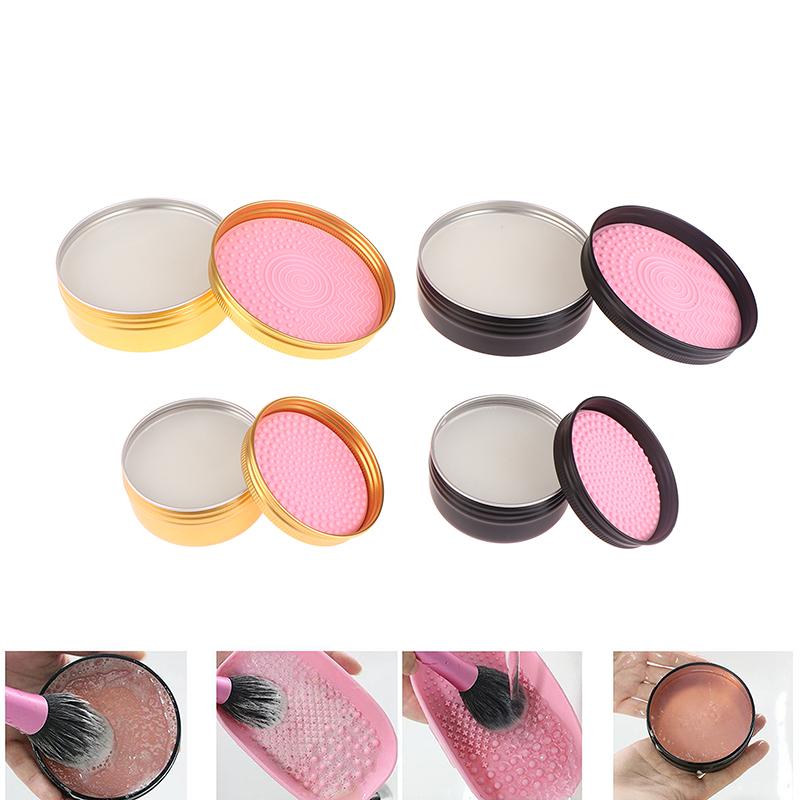 2In1 Silicone Makeup Brush Cleaner Soap Pad Washing Scrubber Board Cleaner Bowl