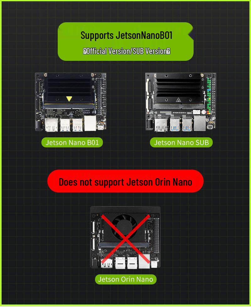 Jetson Nano B01 Acrylic Case with Fan - NVIDIA 4GB Development Board Chassis.