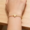 Hypoallergenically Stainless Steel Heart Hollow Bracelet Adjustable Fit Wristchain for Sensitive Skin Daily Wear