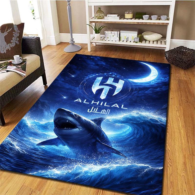 Al-Hilal Saudi FC Carpet Rug for Living Room Bedroom Home Sofa Decoration,Kids play Non-slip Floor Mat