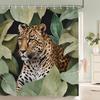 1 Pcs Bear, Panda, Cat, Animal Printed Shower Curtain Bathroom Partition Bathroom Curtain With Hooks Home Decorative Curtain