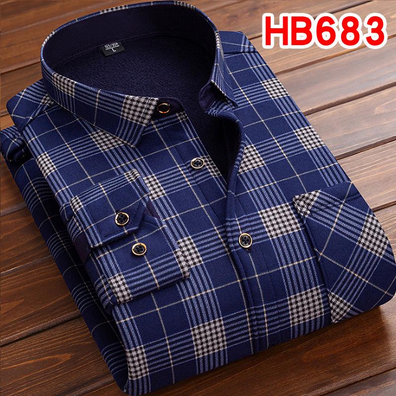 Men's Retro Plaid Fleece-lined Winter Shirt - Thick, Warm, Long-sleeved Casual Top for Middle-aged and Elderly