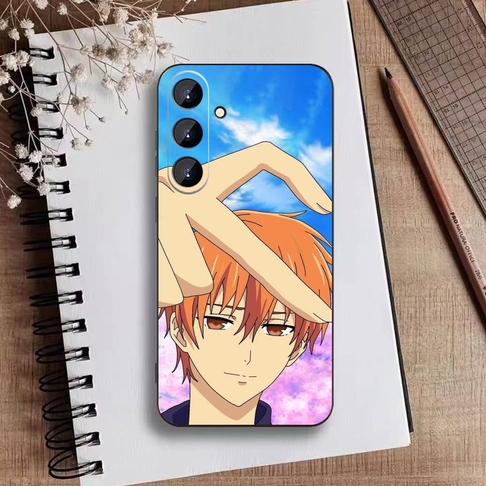 Anime F Phone Case For Samsung Galaxy A73,A21s,A22,A31,A52,A53,A71,A41Soft Black Shell