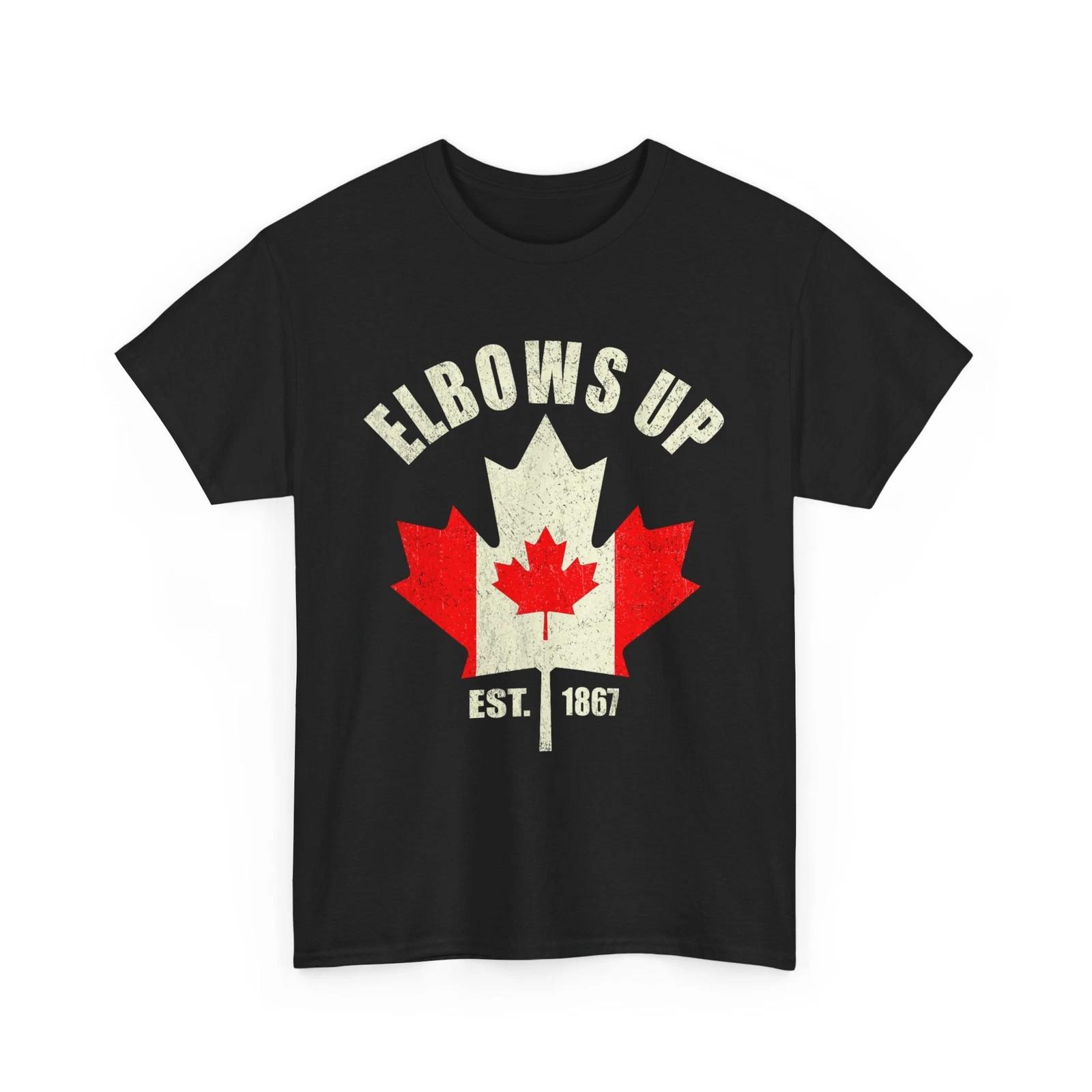 Canada Flag Shirt, Elbows Up Canada Est 1867 Proud Canadian Women Men Shirt 3XL