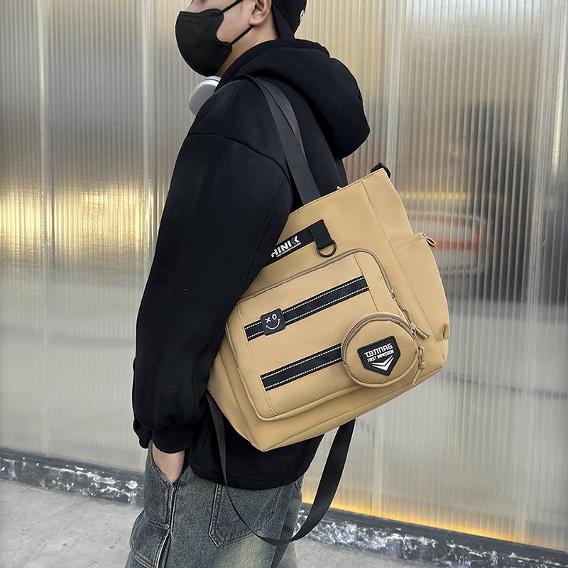 Multifunctional Tutor Bag Large Capacity Tote Bag Tutoring Student Book Bag Couple Bag Versatile Shoulder Bag