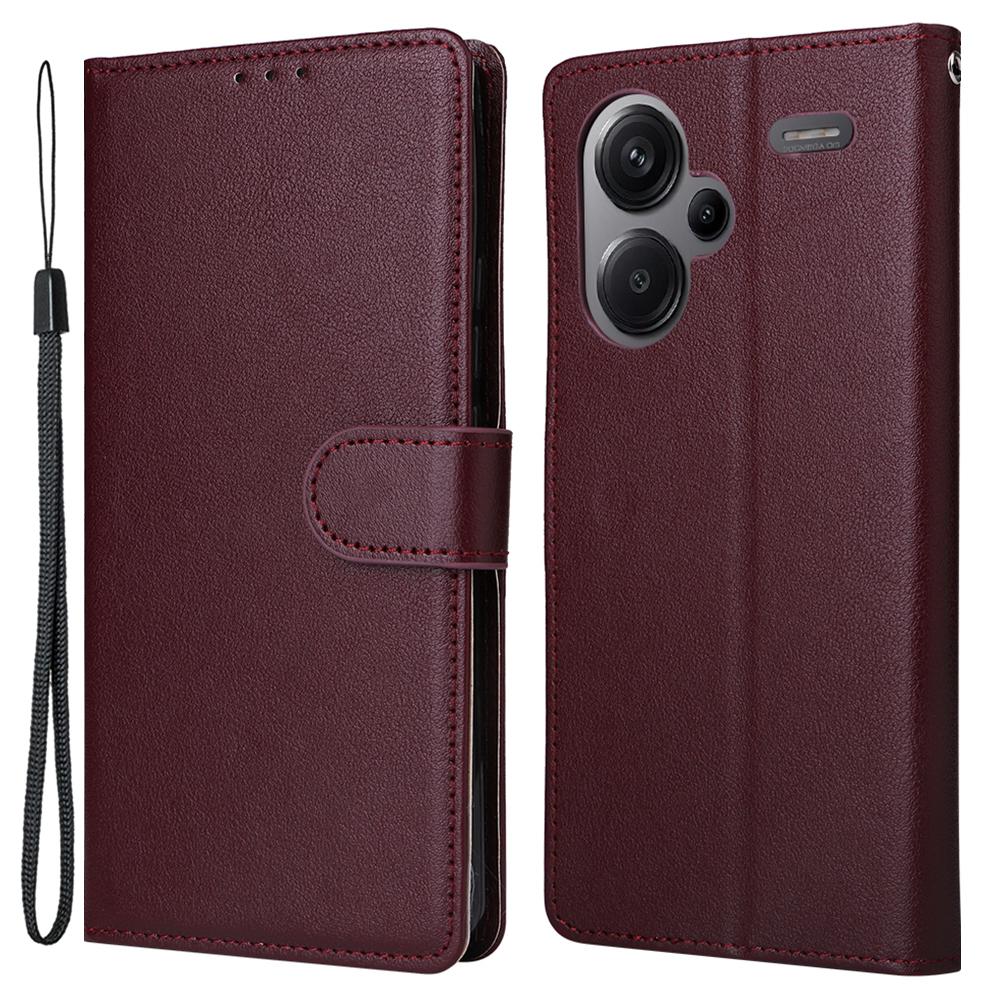 For Xiaomi Redmi Note 13 Pro+ 5G Case PU Leather Stand Phone Cover with 3 Card Slots