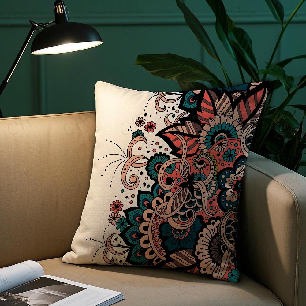 Badik Indonesien Batik Design Kissenbezug Milbenschutz Kissen Unsichtbarer Reißverschluss seidig kurzer Plüsch Sofakissenbezug