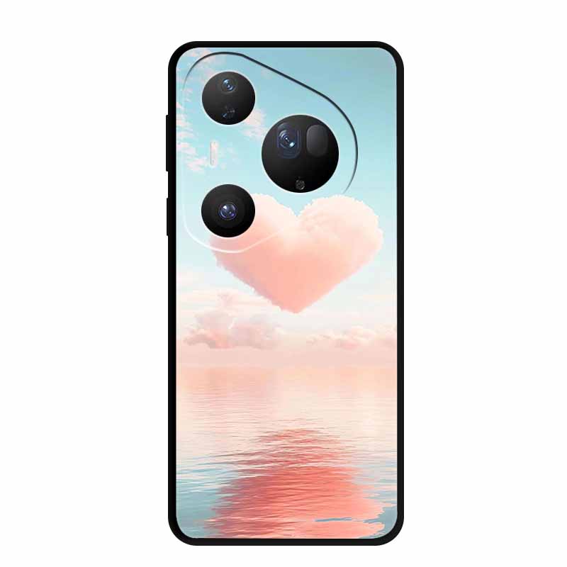 Flower Phone Case For Huawei Pura 70 80 Pro Plus Silicone TPU Cover for Pura80 Pro+ Pura70 Ultra Para Black Back Soft Protector