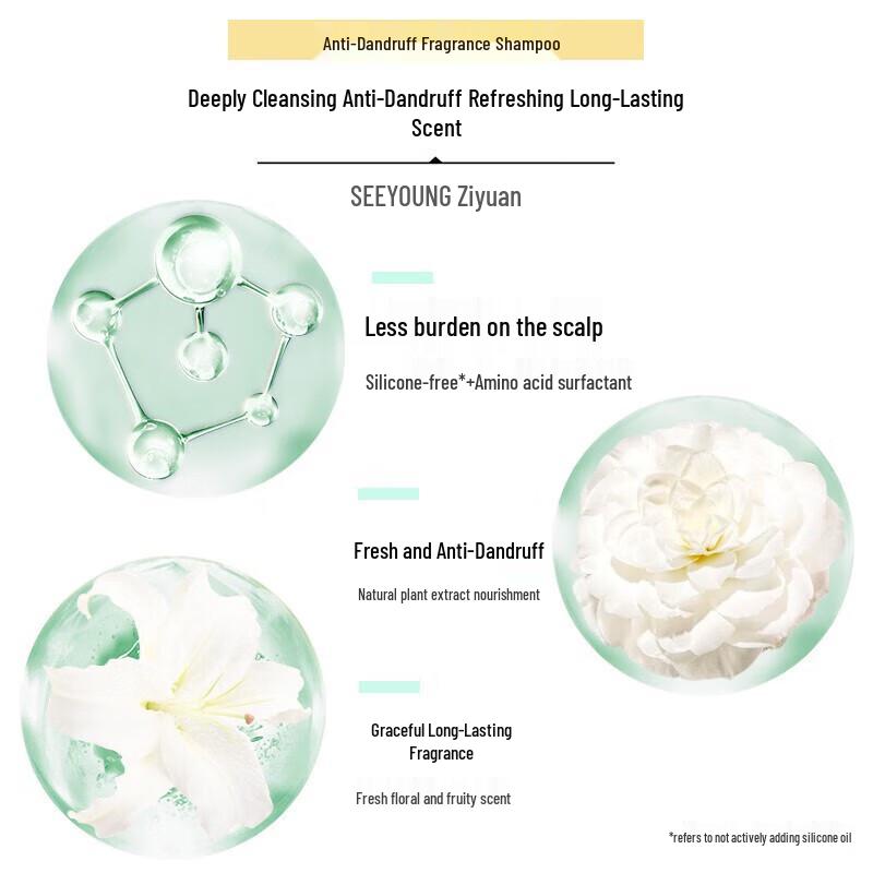 ZIYUAN Silicone-Free Oil Control Anti-Dandruff Shampoo