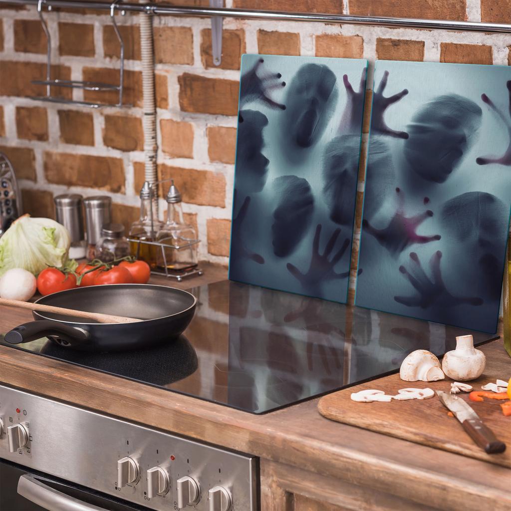 GLASS CUTTING BOARD 2x 30x52 PEOPLE