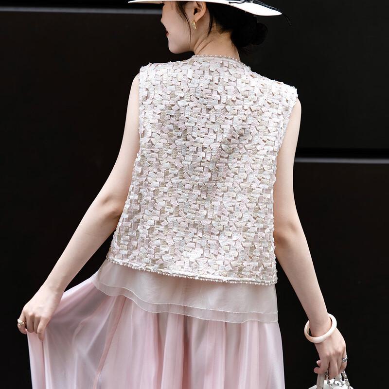 Lancer Elegant Mulberry Silk Embroidered Vest