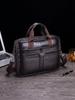 STEEL LION Men's Large Capacity Genuine Leather Briefcase - Retro Cowhide Computer & Document Bag