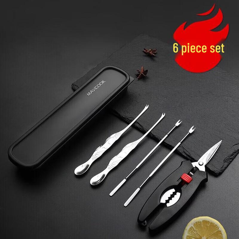 MAXCOOK Portable 6-Piece Crab Tool Set