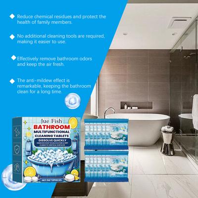 Banyo Temizleme Tabletleri Tuvalet Kireç Çözücü Temizleme Maddesi Pas Sökücü Küvet ve Duş Başlığı Kireç Çözücü İnatçı Lekeler İçin