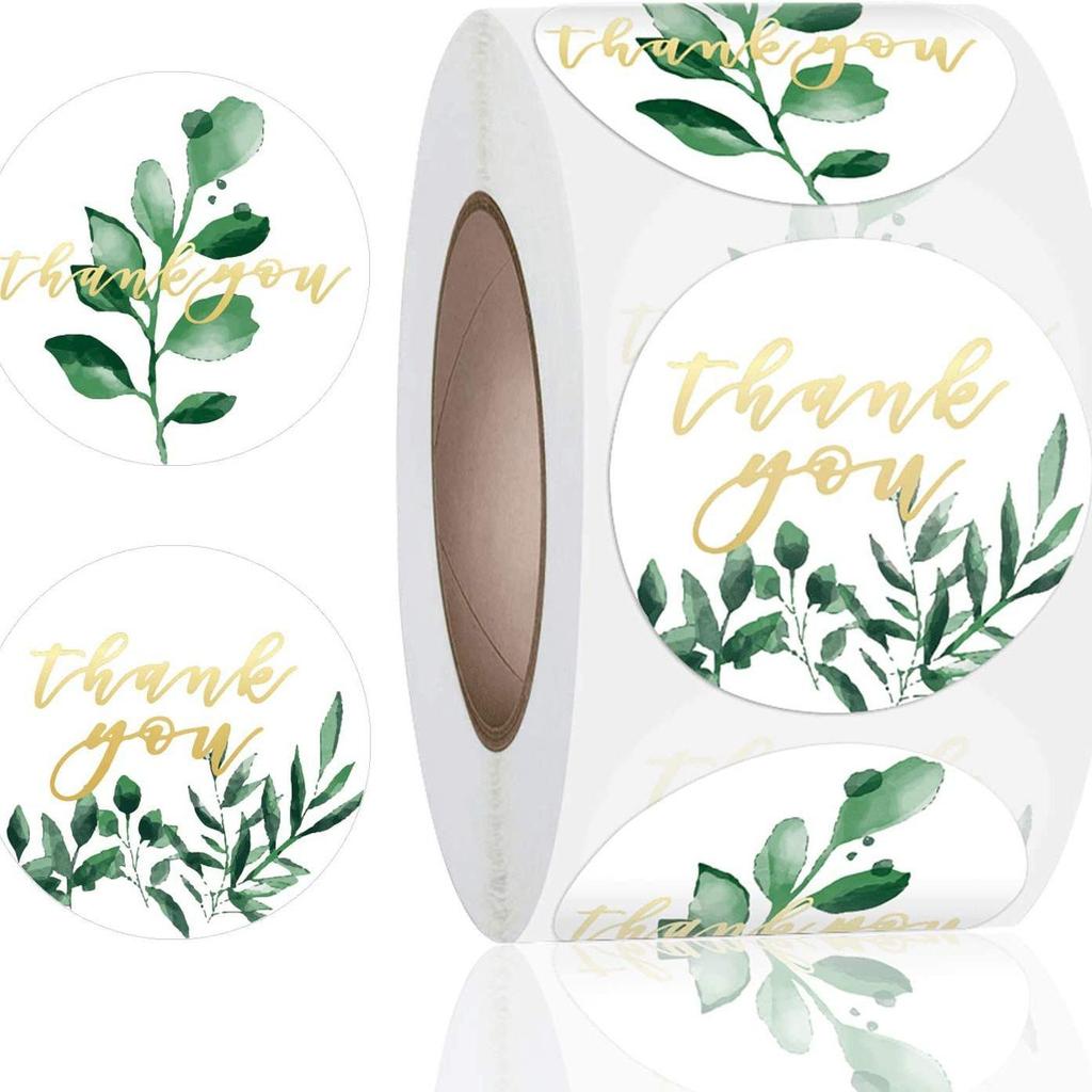 500 Děkuji Samolepek/Role - Dekorativní Dárková Série Samolepicí Štítky