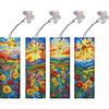 4Pcs Special Shape American Eagle Diamond Painting Bookmark 5D DIY Diamond Painting Bookmark Diamond Art Bookmark with Pendant