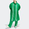 adidas Originály 70. léta Color Block Dlouhá bunda s kapucí Dámská bunda Zelená IK7856