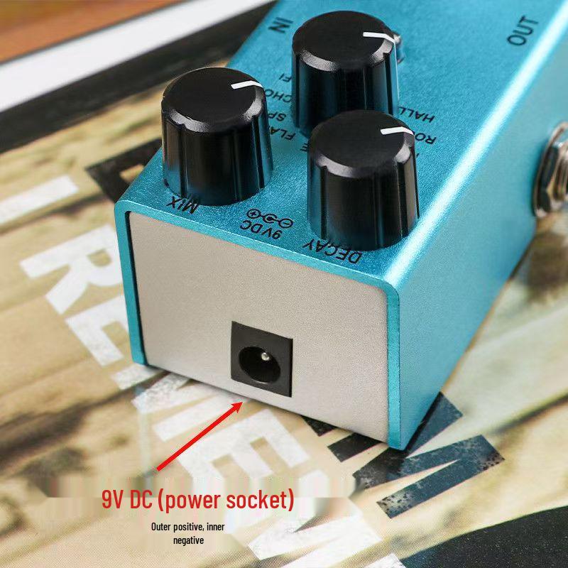 Compact Electric Guitar Effects Pedal: Overdrive, Distortion, Tremolo, Delay, Chorus, Reverb
