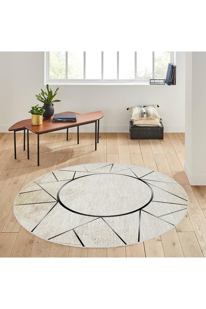 Eliana Home Washable Round Printed Carpet LNA7138