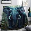 1Pc AnimalsElves Print Flannel Blanket, High quality Comfortable for All Seasons, Home Decor, Warmth and Comfort, Perfect for Christmas Gifts
