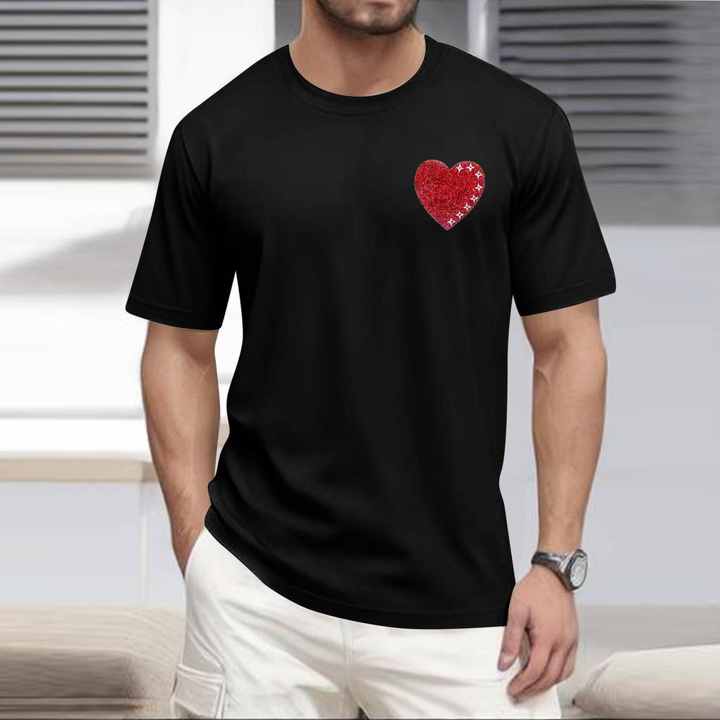 Men's Popular T-shirt Printed Round Neck Short Sleeve T-shirt