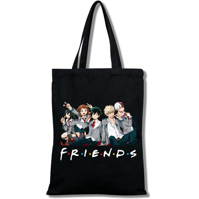 Boku No Hero My Hero Academia Deku Bakugou Tragetasche, Cartoon-Druck, Mädchen, Einkaufstaschen, lässige Mode