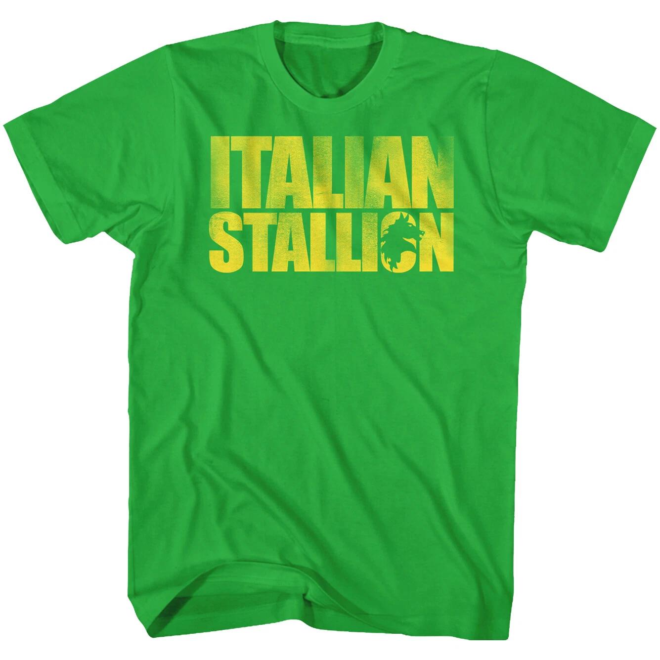 Rocky Movie Yellow Italian Stallion Logo Sylvester Stallone Men s T Shirt M