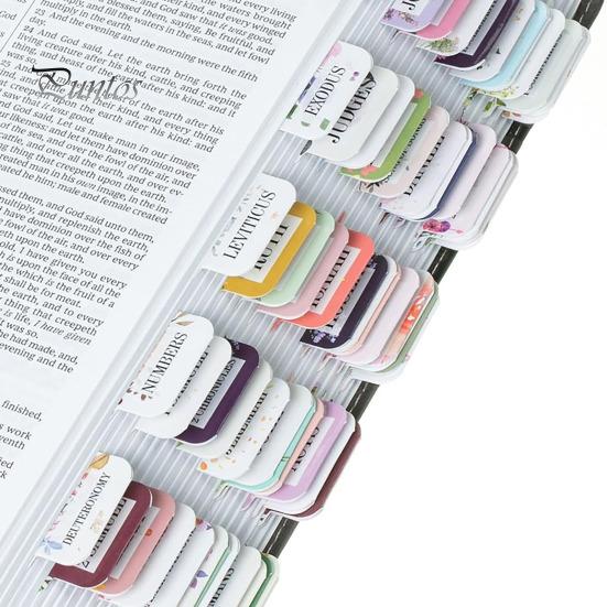 Personalized Bible Index Stickers 5 Sheets Tab Large Letter Print PVC Self-adhesive Sticky Page Marker Sticker Label Book Study Journaling Supplies