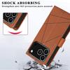 For iPhone 17 Pro Phone Case Line Imprint Leather Wallet Cover with Wrist Strap