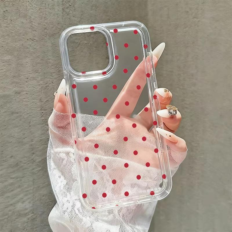 Polka Dots Simple Design Phone Case For iPhone 17 Pro Max 16 15 Pro 14 13 12 11 XR XS 17Air 16 Plus 16E Clear Bumper Cover