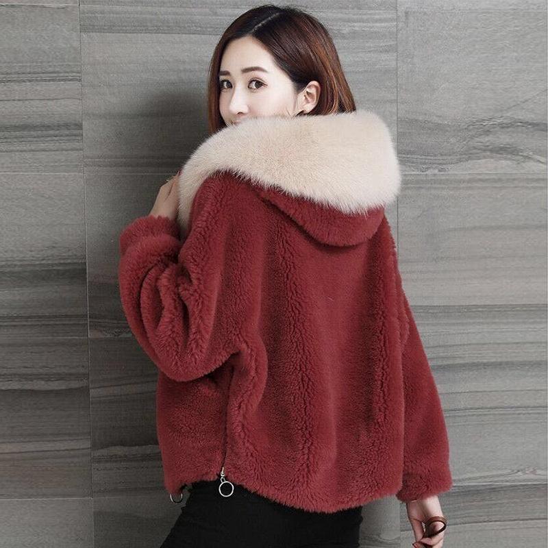 Womens Long Sleeve Mid-long Faux Fur Collar Coat Winter Jacket Overcoat