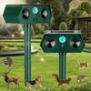 2024 Ultrasonic Animal Repellent, 1-Pack Solar Outdoor Deer Repeller with Motion Sensor, Deters Cats, Squirrels, Rabbits