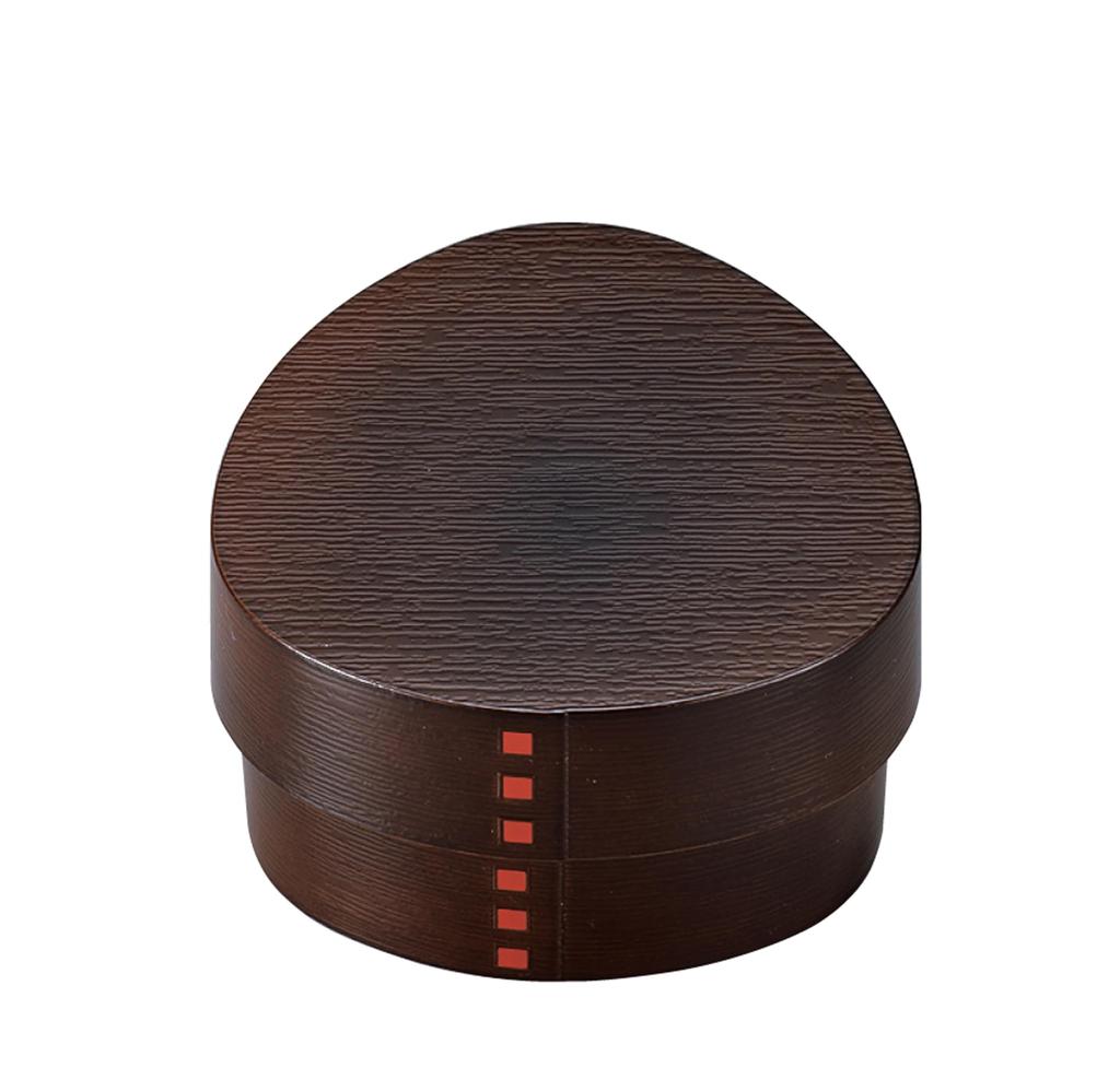 Tatsumiya Magewappa Onigiri Dark Product 30522 Case, Brown, Size Approx. W9.8cm, D9.7cm, H5.7cm, Code