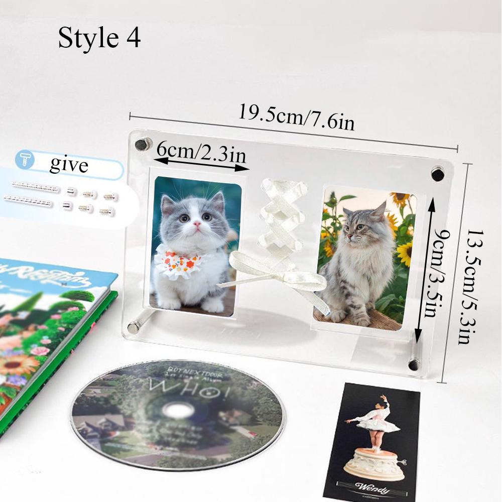CD-Bild Acryl-Displayständer Fotorahmen Transparenter Idol-Bilderrahmen Ins CD Kleine Karten Displayhalter Zimmer Schreibtisch Dekoration