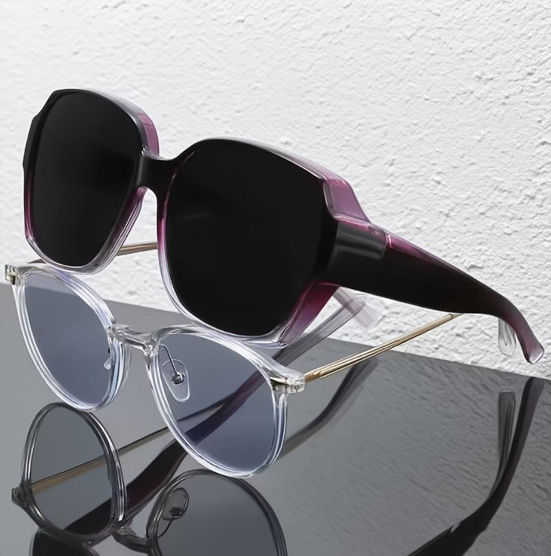 Trendy Vintage Anti-UV Sunglasses Unisex Wear Over Myopia Prescription Eyewear Outdoor Travel Fit Over Sun Glasses for Sports