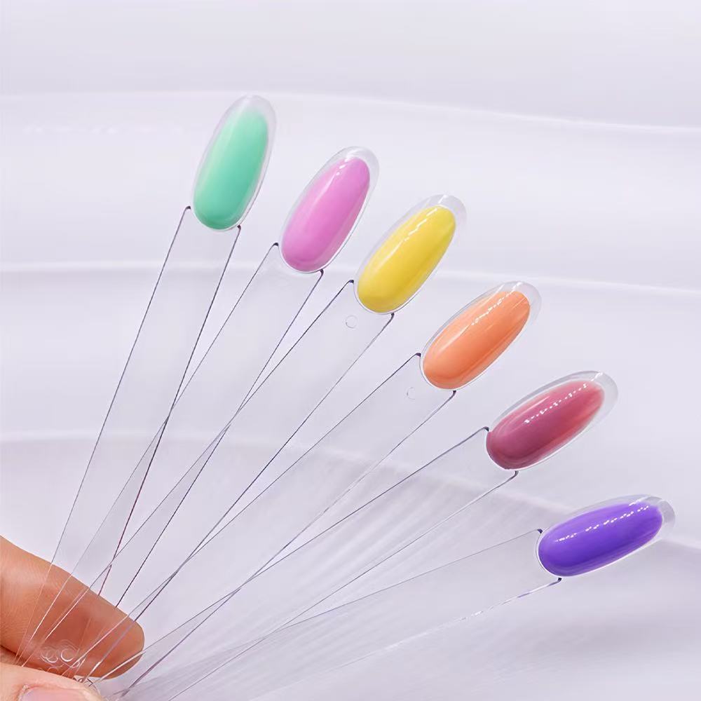 50 Colori Smalto Gel a Doppio Strato, Tavolozza Colori, Ventaglio Ovale per Pratica con Pittura Interna ed Esterna per Esposizione Nail Art