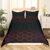 Honeycomb Duvet Cover Set Pink Geometry 3D Printed Bedding Set Polyester Cool Style Double Queen King Quilt Cover For Boys Adult