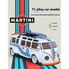 1/24 Scale T1 Bus Gulf Oil Martini Modified Alloy Metal Diecast Model Car Simulation Boutique Collection Hobbies Gifts Kids