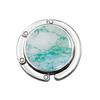 Creative Marble Pattern Folding Handbag Hook with Metal Design