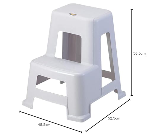 IRIS OHYAMA NF560 Two-Step Step Stool, 45.5cm Wide x 52.5cm Deep x 56.5cm High, Light Gray