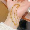 Gold Sparkle Starry Necklace: Shiny Disco Beads Clavicle Chain - Perfect Gift for Qixi